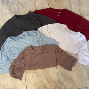 SHEIN Oversized T-Shirt Bundle of 5 – Size Large, Neutral & Classic Colours